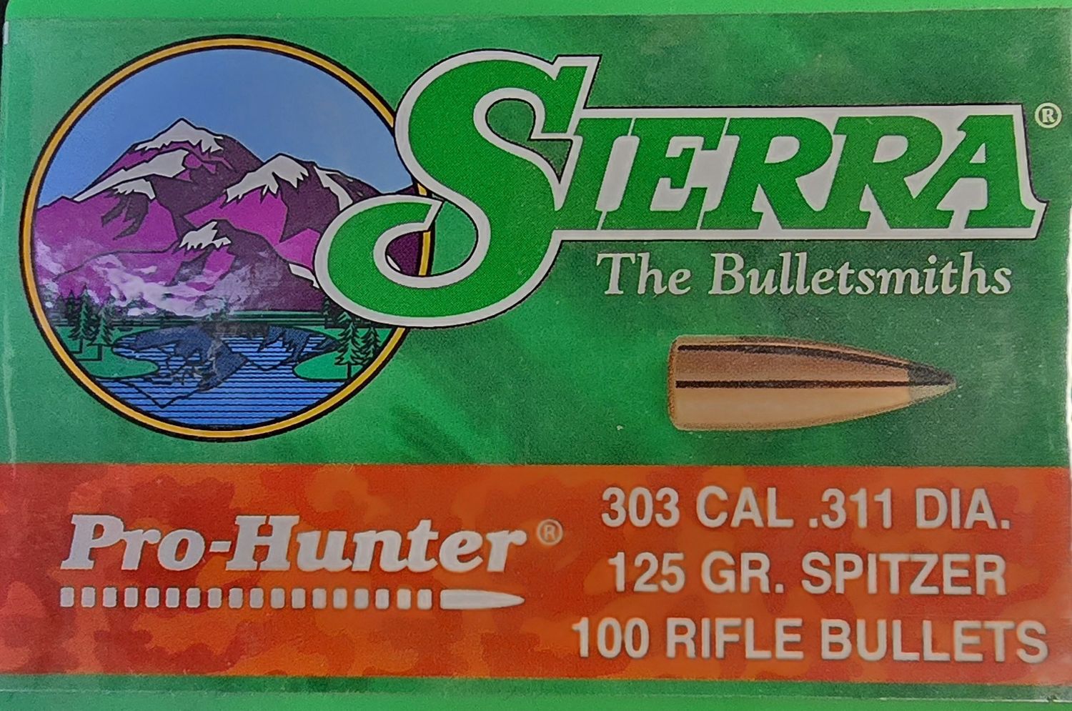 Sierra Pro-Hunter 303 Cal. .311 125 Gr. Spitzer 100 Bullets