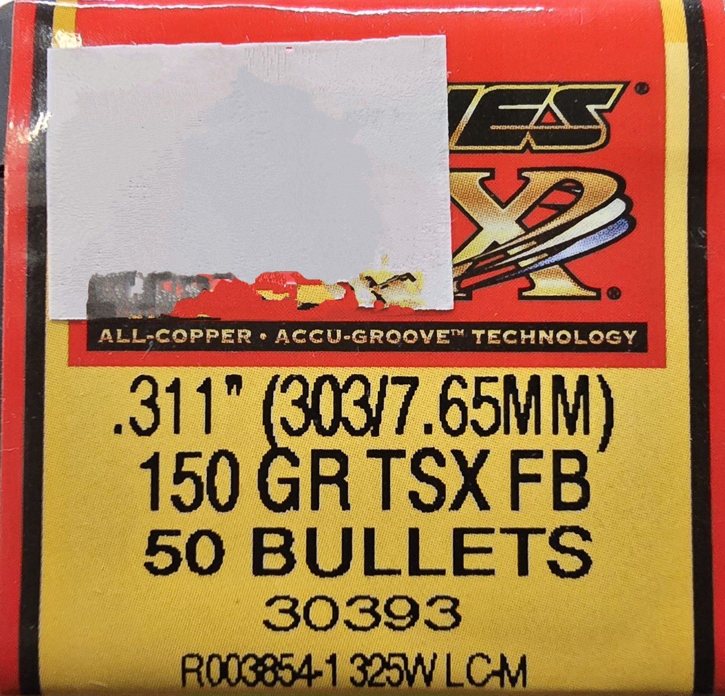Barnes TSX .311 (303/7.62 mm) 150 Gr. FB 50 Bullets