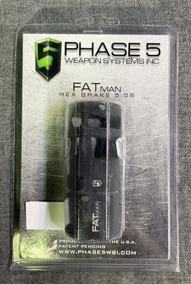 Phase 5 Fat Man Hex Brake 5.56mm 1/2x28 TPI