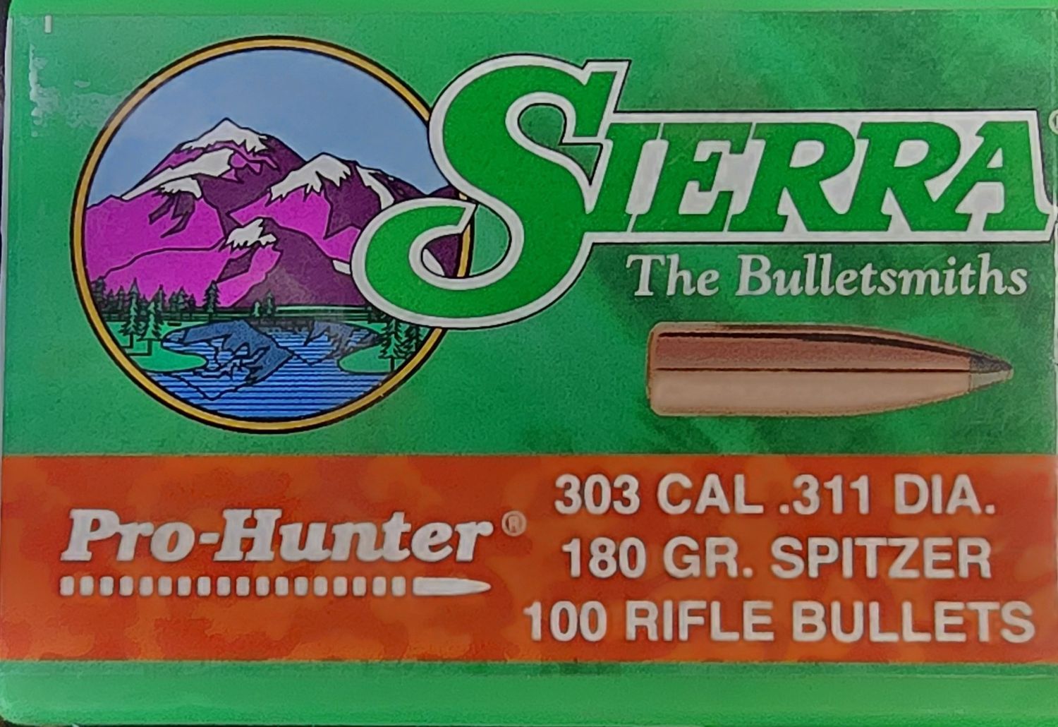 Sierra Pro-Hunter 303 Cal. .311 180 Gr. Spitzer 100 Bullets