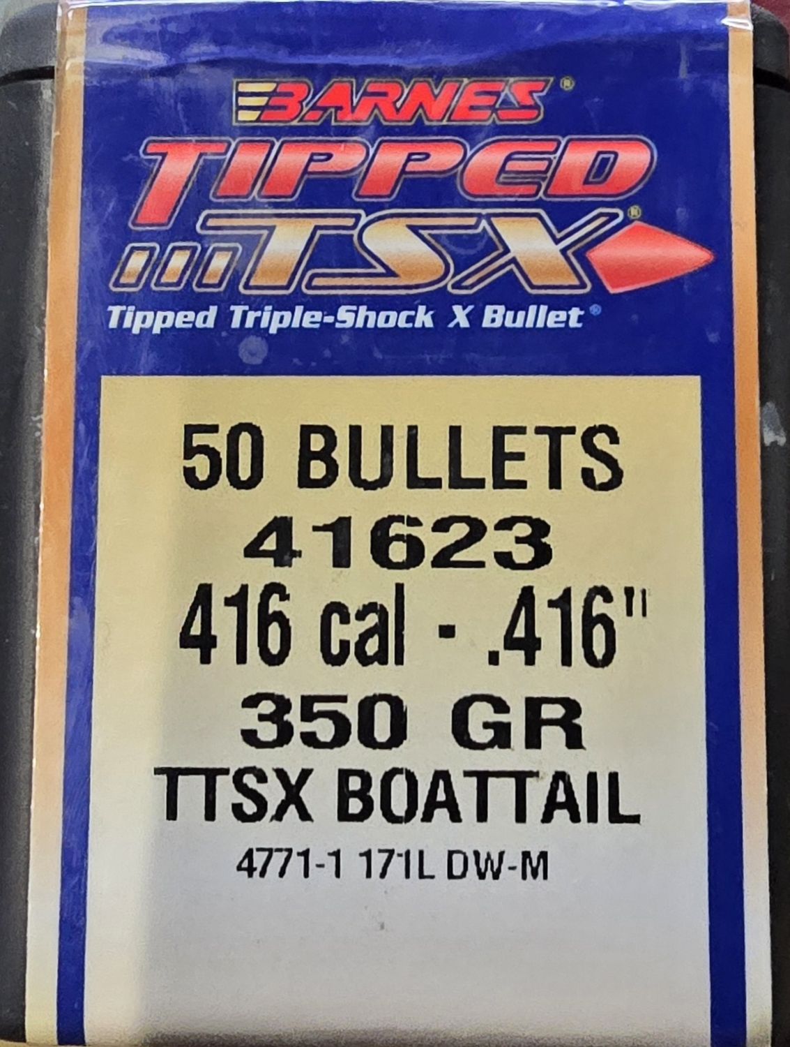 Barnes TSX 416 Cal. .416 350 Gr. BT 50 Bullets