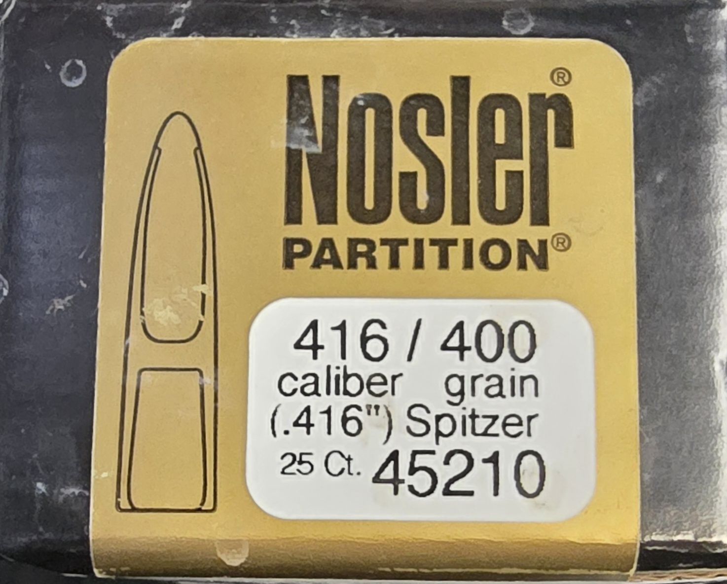 Nosler Partition .416 .416 400 Gr. 25 Bullets