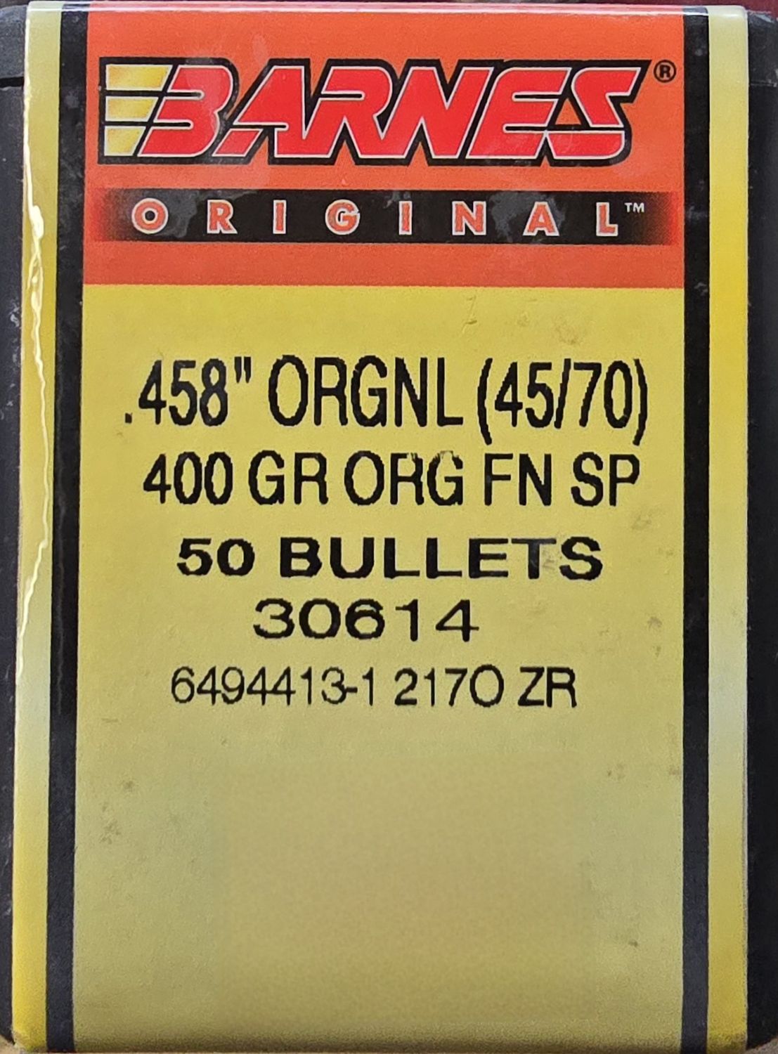 Barnes Original .458 (45/70) 400 Gr. FN SP 50 Bullets