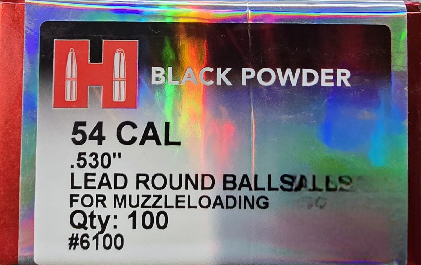 Hornady Black Powder 54 Cal. .530 Lead Balls 100 Ct.