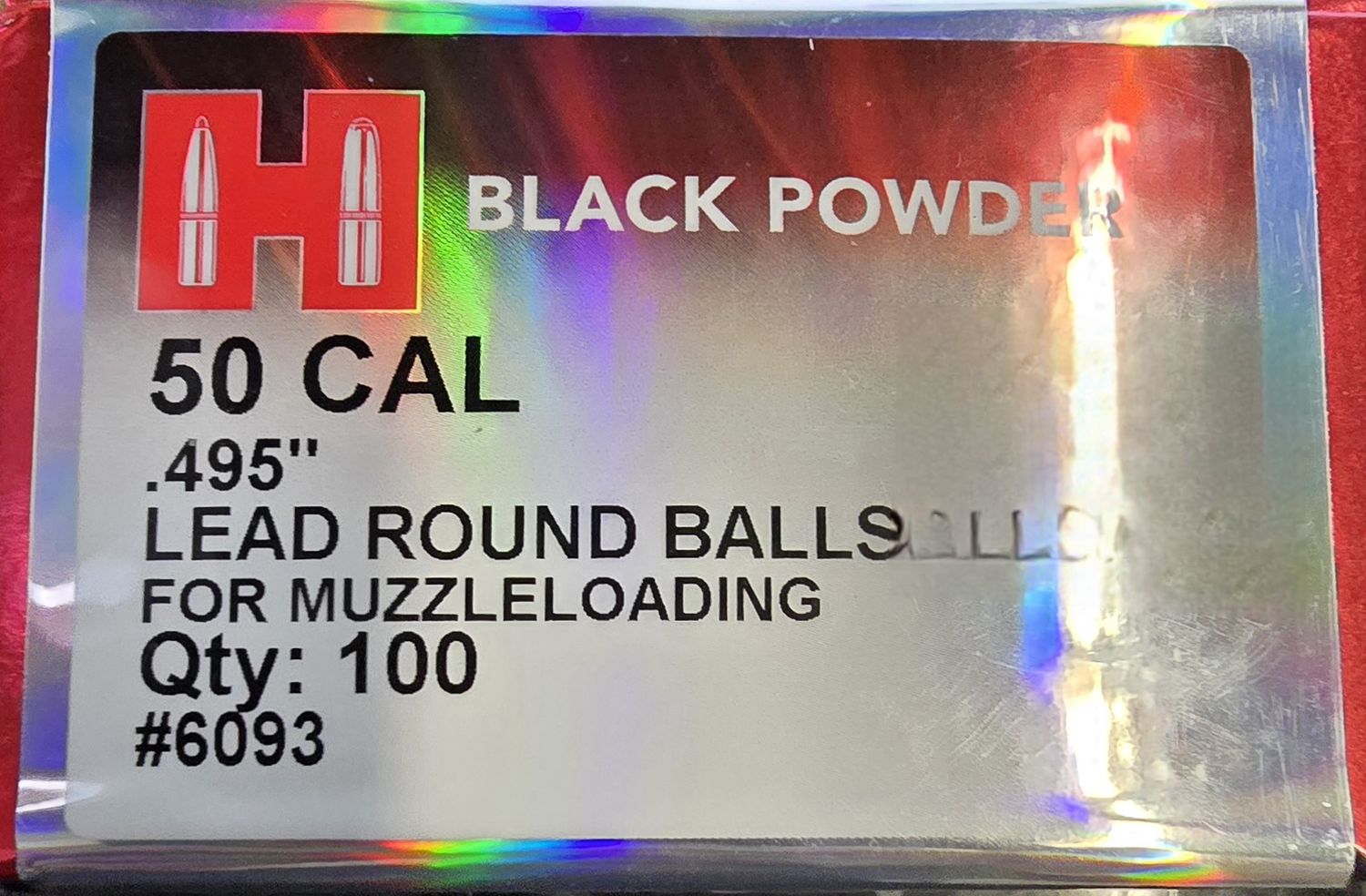 Hornady 50 Cal. .495 Lead Round Balls for Muzzleloading 100 Bullets