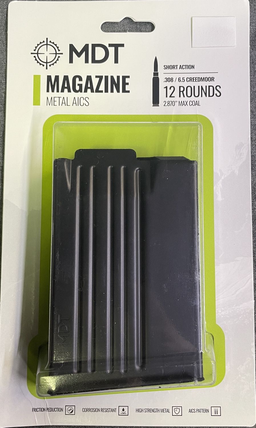 MDT AICS 308 Magazine Blck 12 rnd