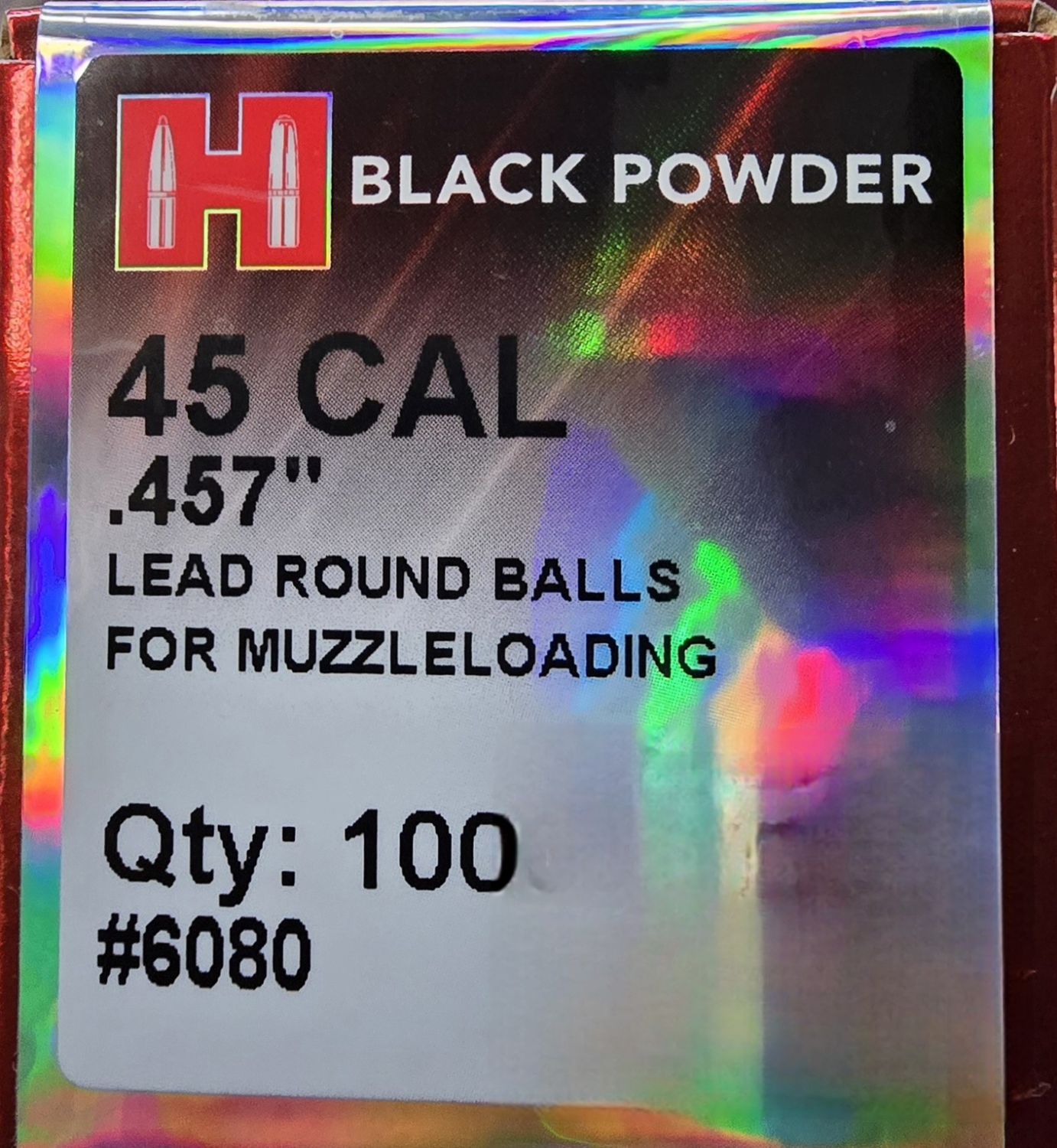 Hornady Black Powder 45 Cal. .457 Lead Round Balls 100 Bullets