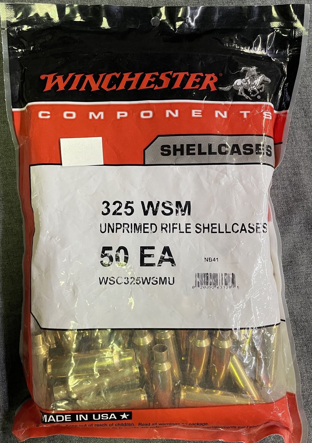 Winchester 325 WSM New Brass 50 ct