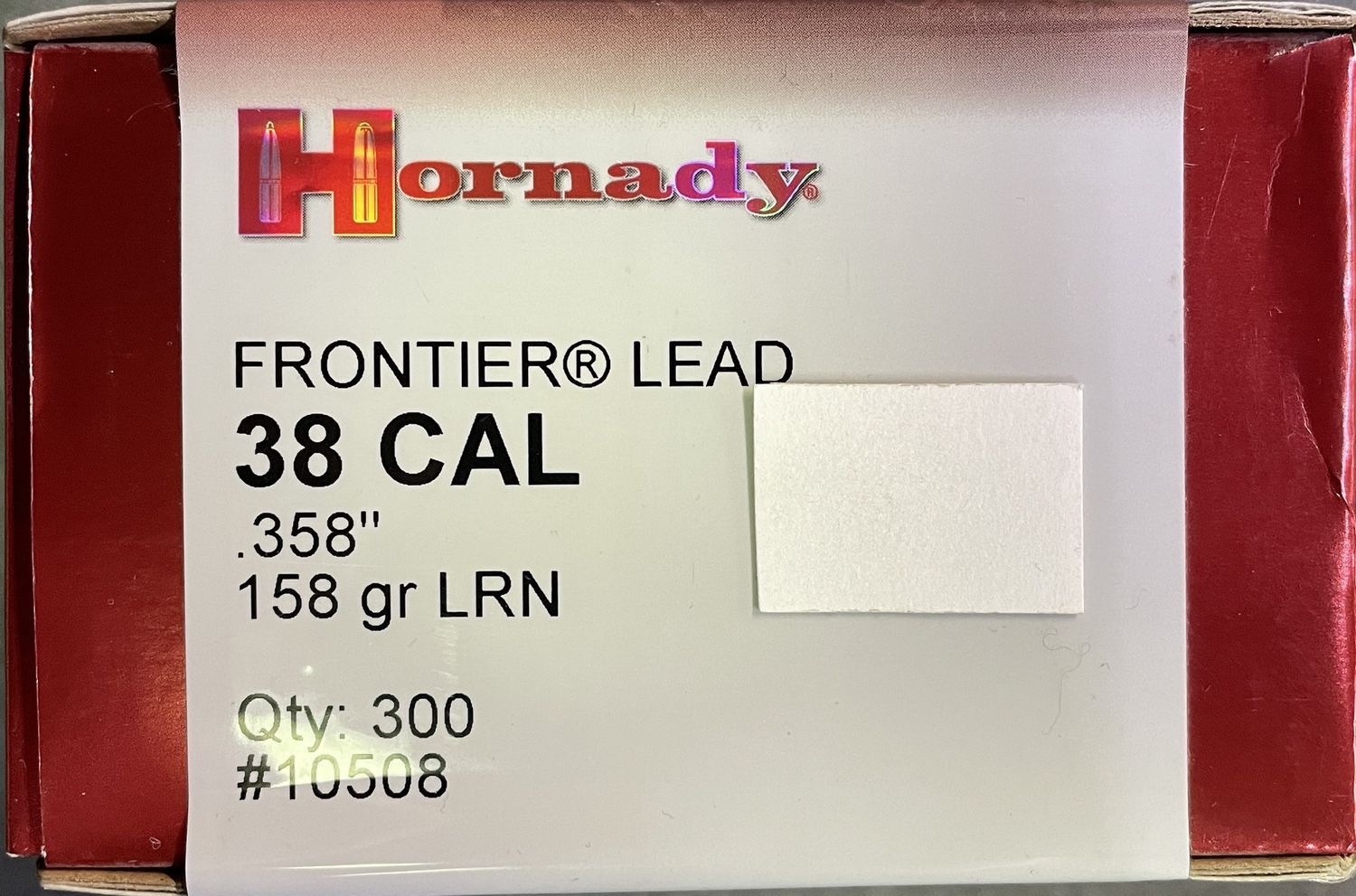 Hornady 38 Cal. .358 158 gr. LRN 300 Bullets