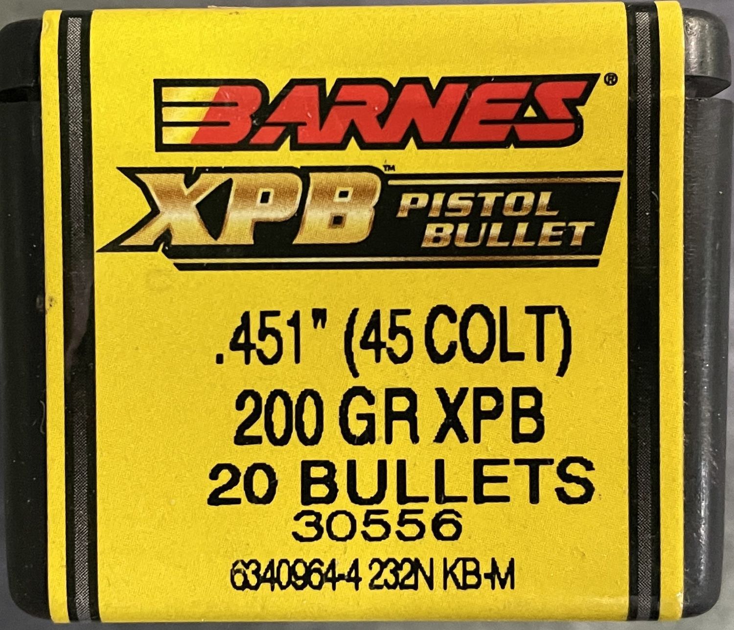 Barnes 45 Cal. .451 200 gr. XPB 20 Bullets