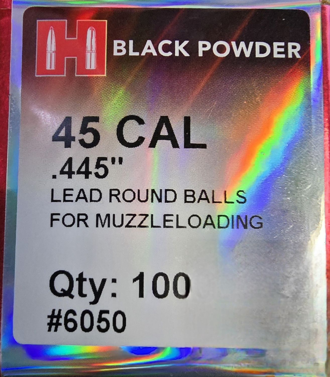 Hornady 45 Cal. .445 Lead Round Balls 100 Bullets