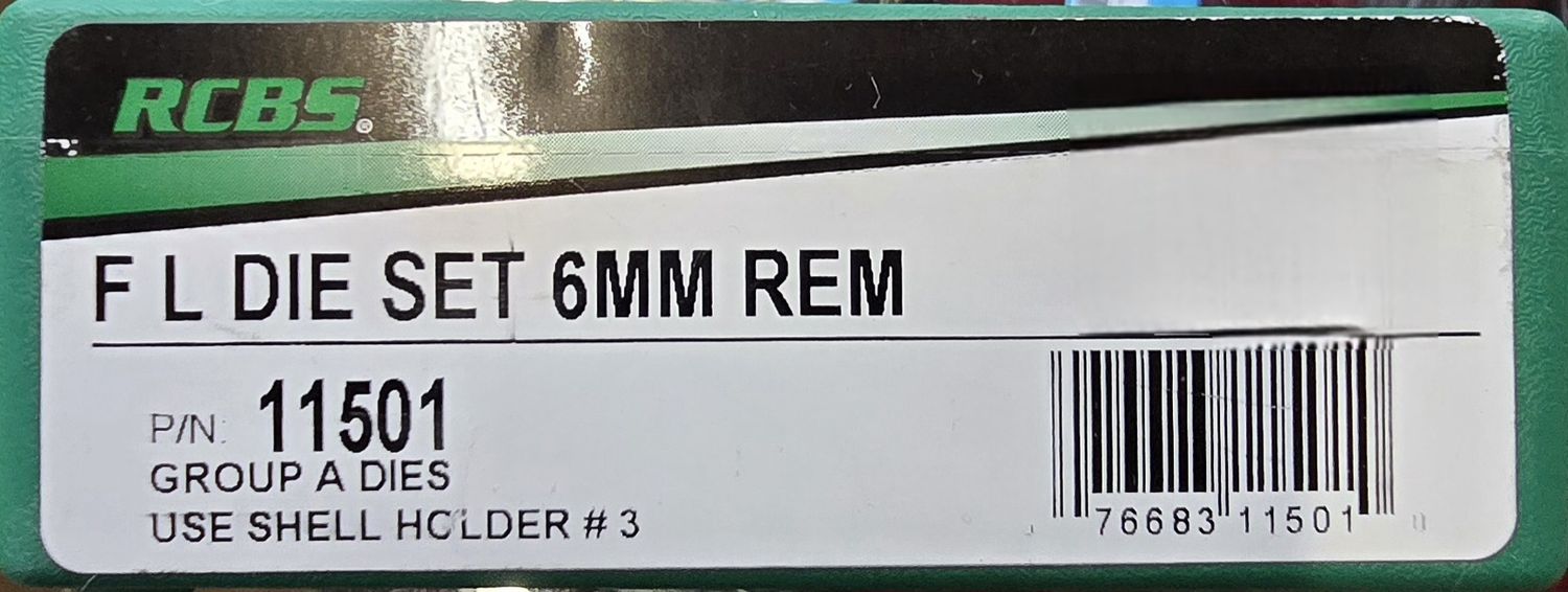 RCBS FL Die Set 6mm Rem.