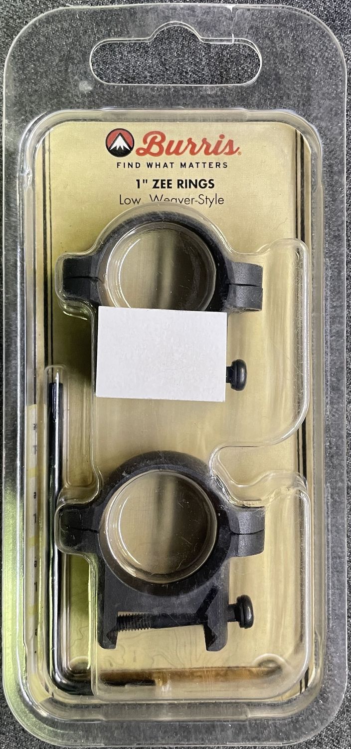 Burris 1&quot; Weaver Style Zee Rings Low Matte
