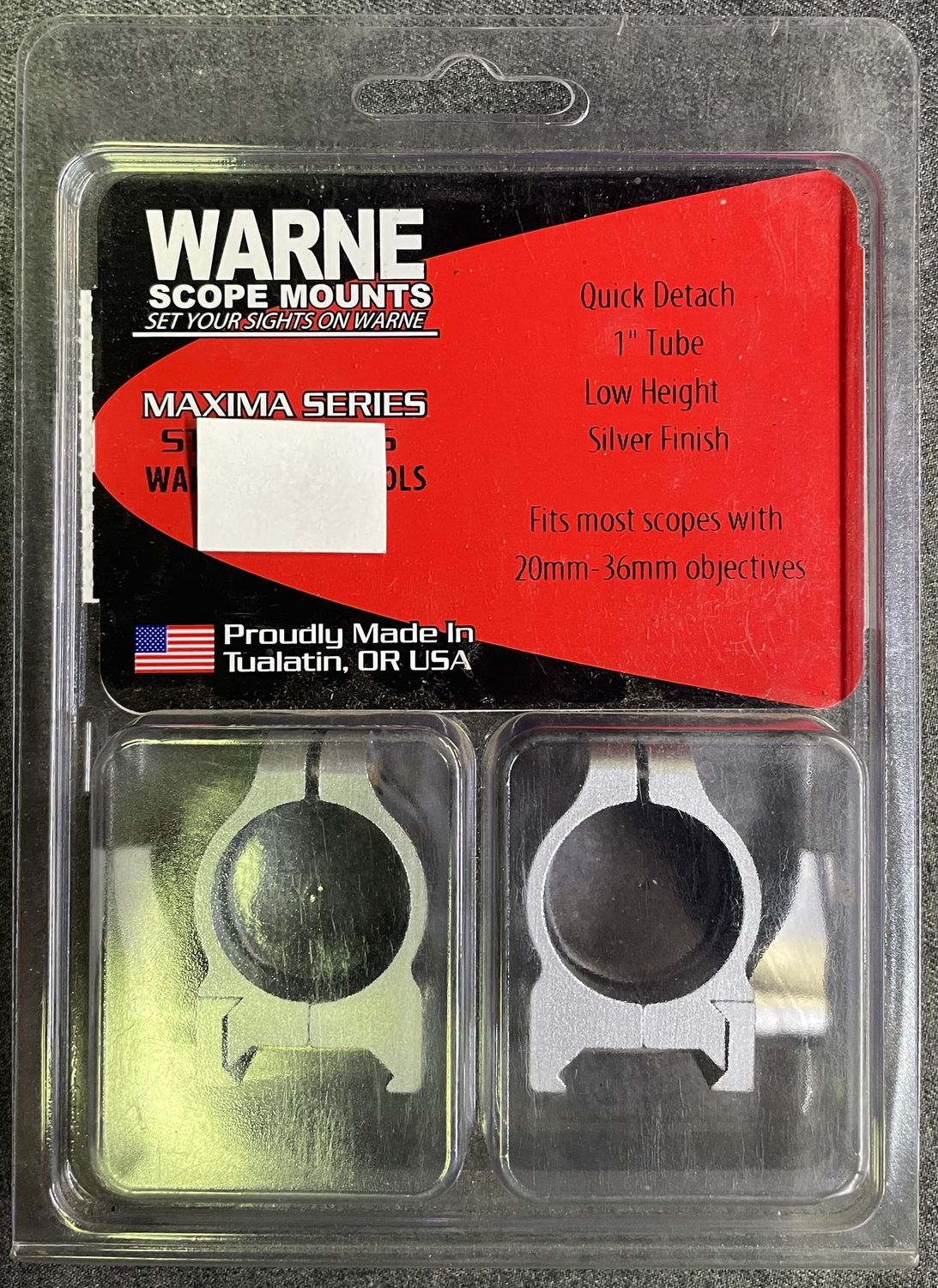 Warne QD 1&quot; Medium Rings Silver