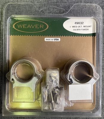 Weaver 1&quot; Medium Rings Silver