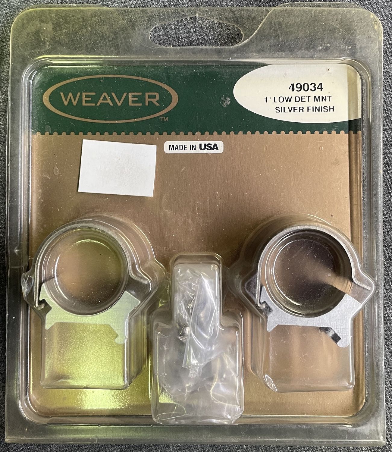 Weaver 1&quot; Low Rings Silver