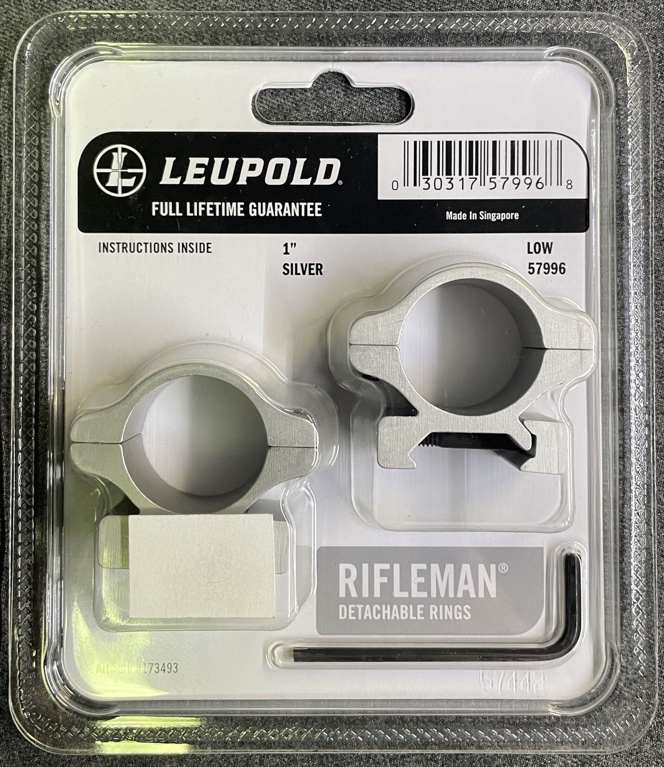 Leupold 1&quot; Weaver Style Low Rings Silver