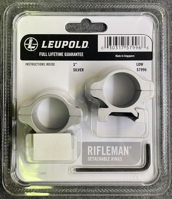 Leupold 1&quot; Weaver Style Low Rings Silver