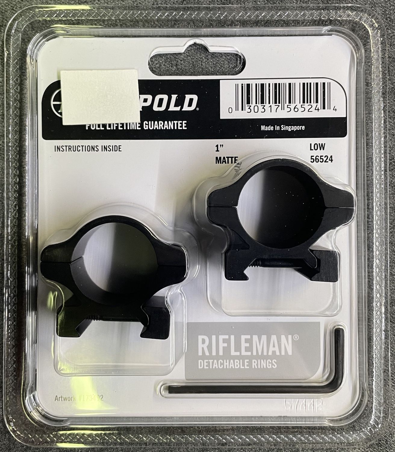 Leupold 1&quot; Weaver Style Low Rings Matte