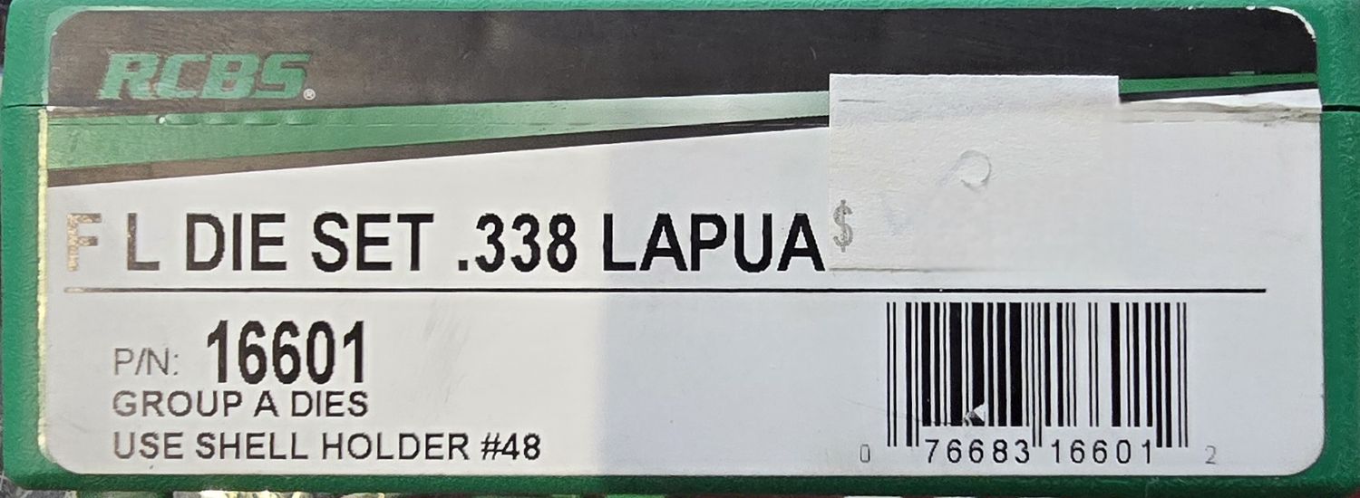 RCBS FL Die Set .338 Lapua