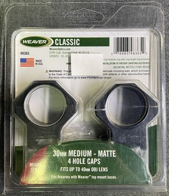 Weaver 30mm Medium Rings Matte