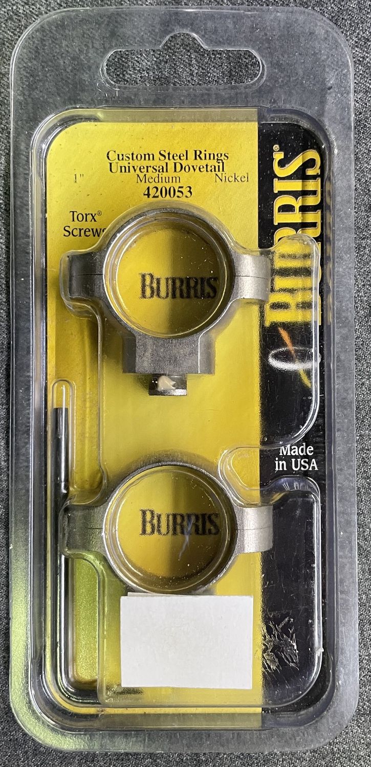 Burris 1&quot; STD Style Rings Medium Nickel