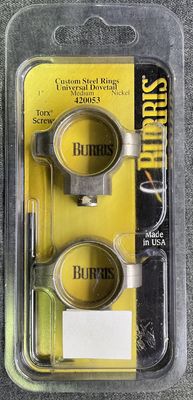 Burris 1&quot; STD Style Rings Medium Nickel