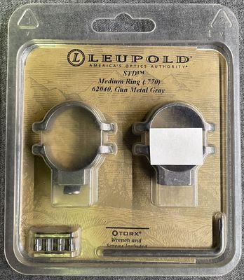 Leupold 1&quot; STD Style Medium Rings Gun Metal Grey