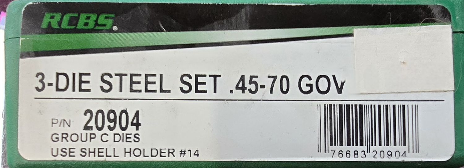 RCBS 3 Die Steel Set .45-70 Gov.