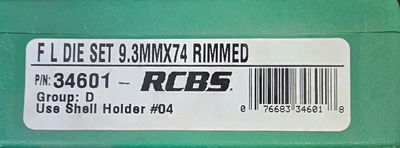 RCBS FL Die Set 9.3mm x 74 Rimmed