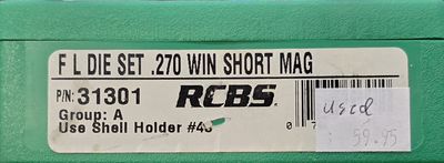 RCBS FL Die Set .270 Win Short Mag