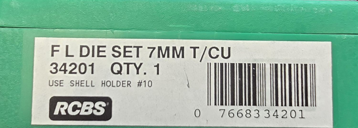 RCBS FL Die Set 7mm T/CU