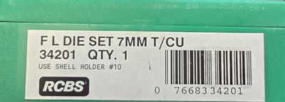 RCBS FL Die Set 7mm T/CU