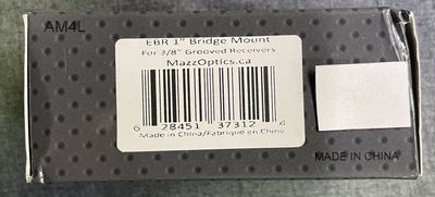 Mazz Optics 1&quot; Bridge Mount 3/8&quot; Dovetail