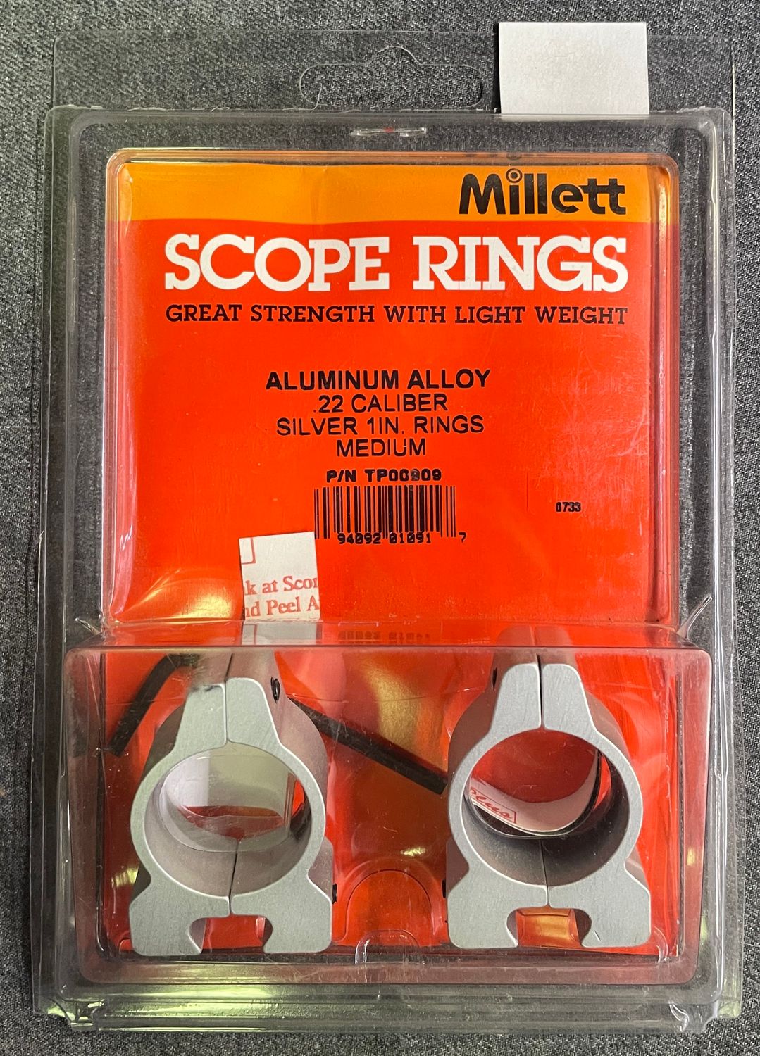 Millet 3/8&quot; Dovetail 1&quot; Medium Rings Silver