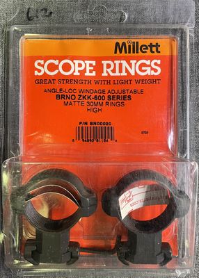 Millet 30mm Angle-Loc Rings High Matte