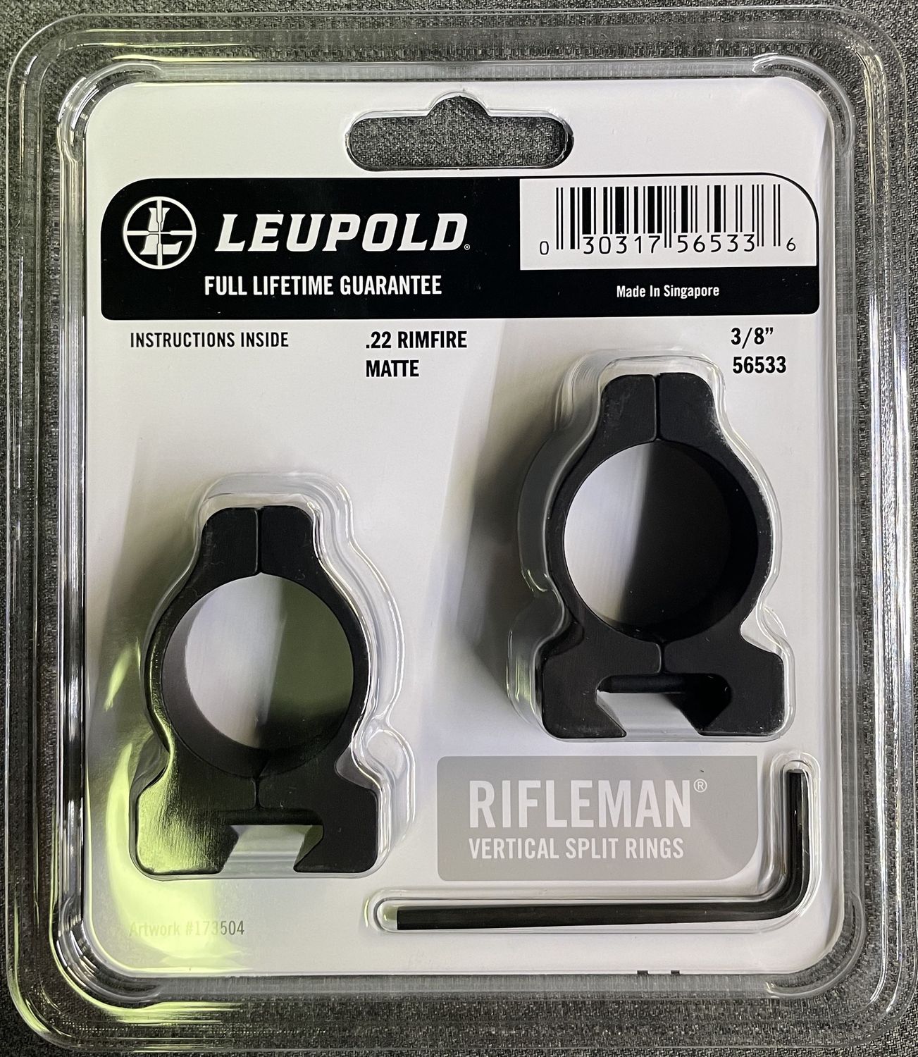 Leupold Rifleman 3/8&quot; .22 Ring Set