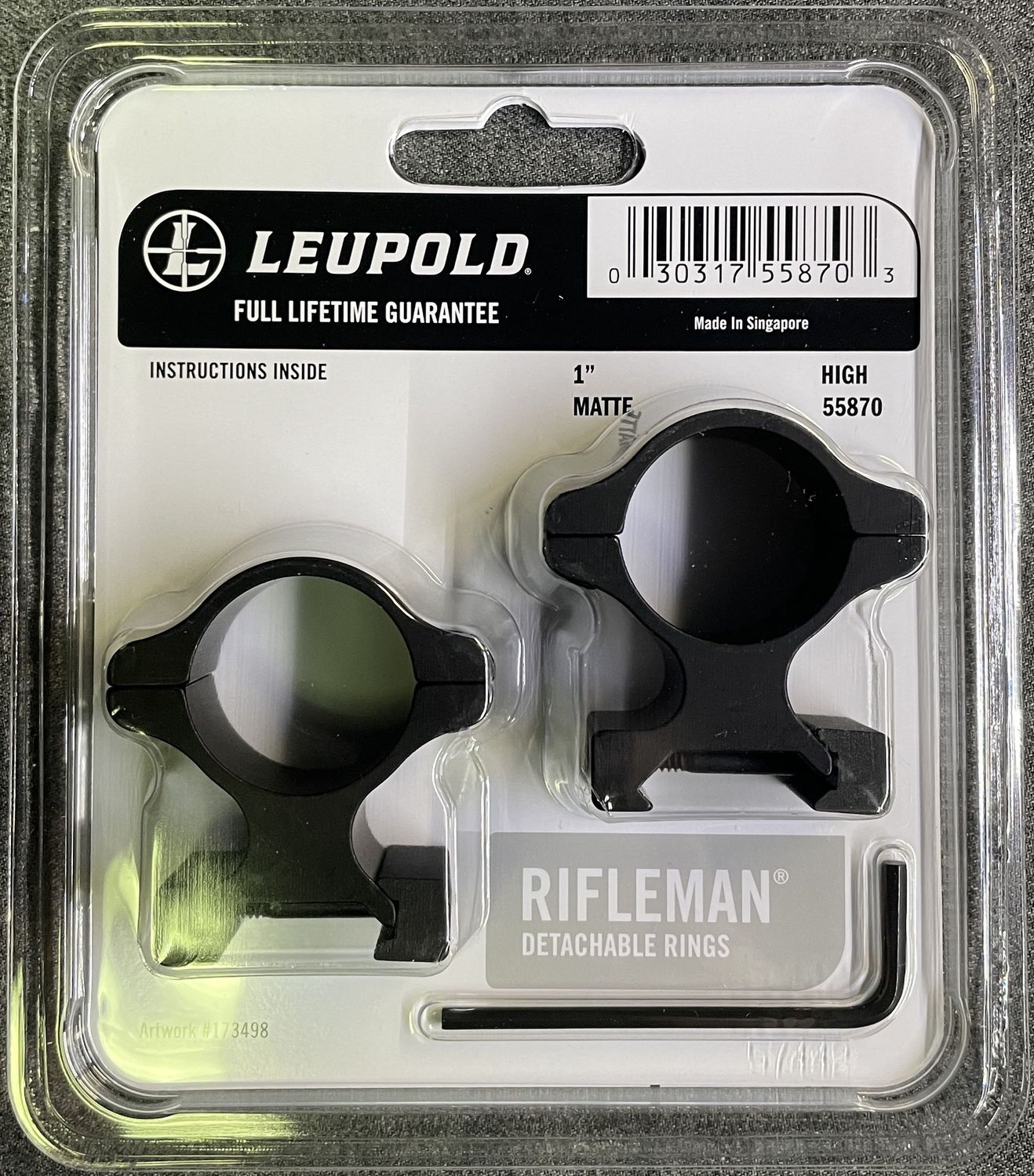 Leupold Rifleman 1&quot; High Matte Ring Set