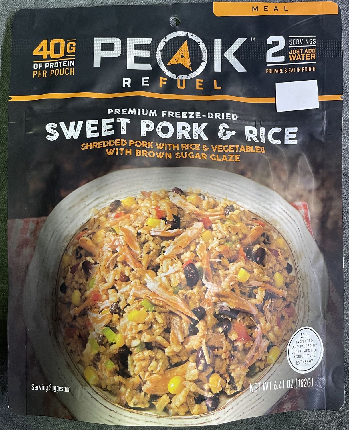 Peak Sweet Pork &amp; Rice Freeze Dried Food Pack