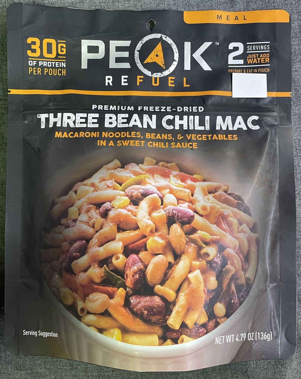 Peak Three Bean Chili Mac Freeze Dried Food Pack