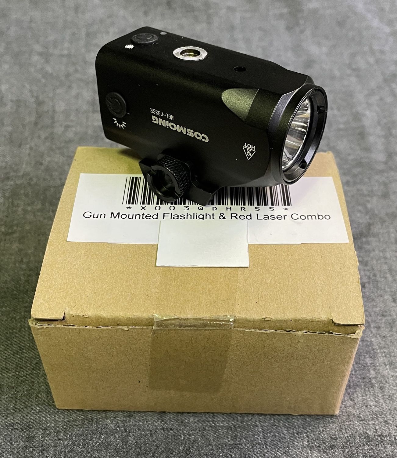 Gun Mounted Flashlight &amp; Red Laser Combo