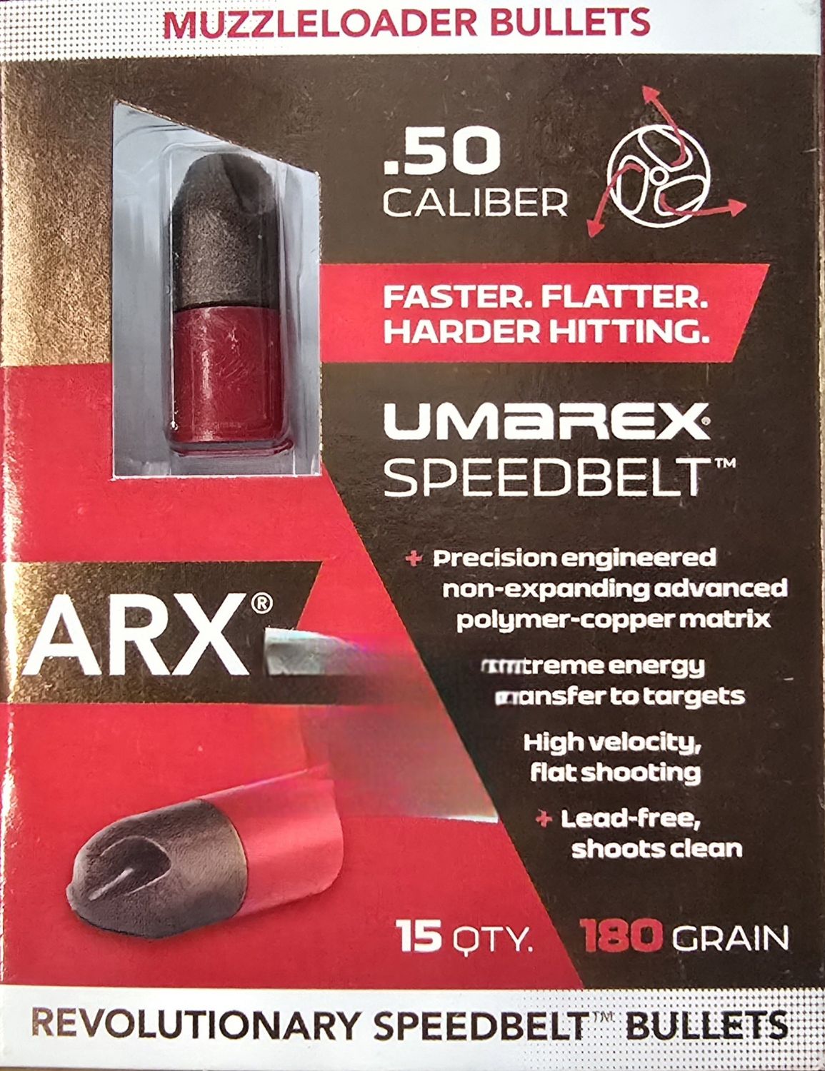 Umarex Speedbelt .50 Cal 180 Gr. Muzzleloader Bullets