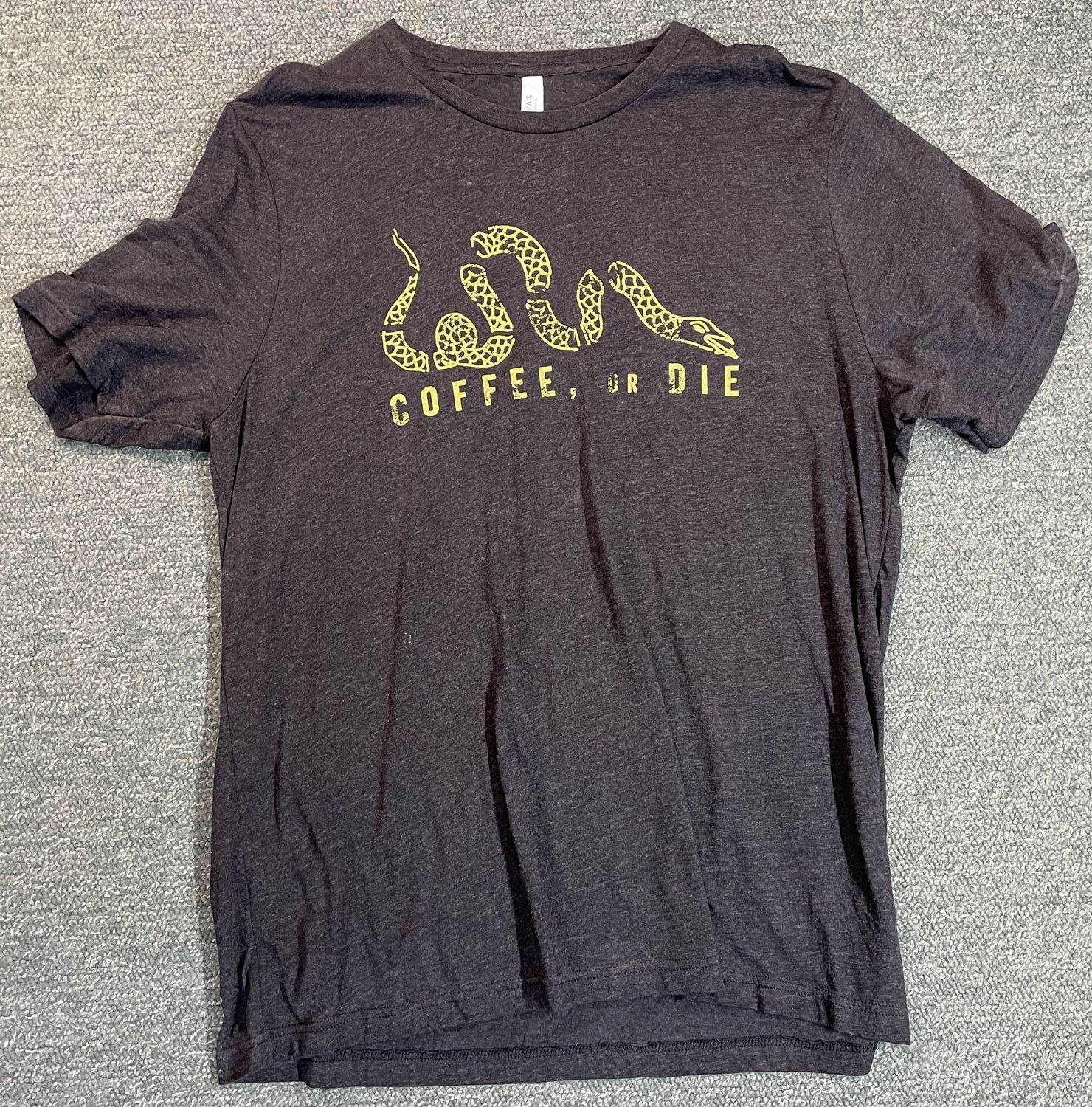 BRCC Snake &quot;Coffee or Die&quot; Black Shirt 2 XL