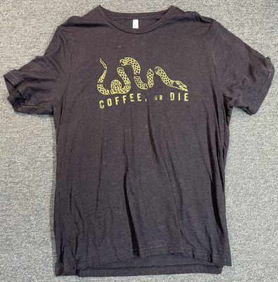 BRCC Snake &quot;Coffee or Die&quot; Black Shirt 2 XL