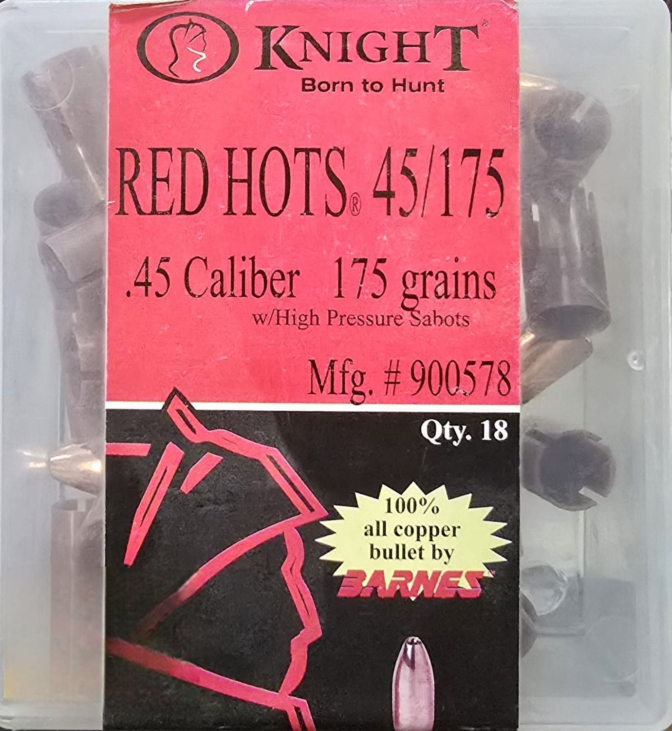 Knight Red Hots 45 Cal. 175 Gr. All Copper