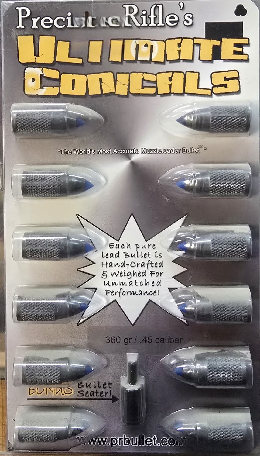 Precision Rifle&#39;s Ultimate Conicals 45 Cal. 360 Gr.