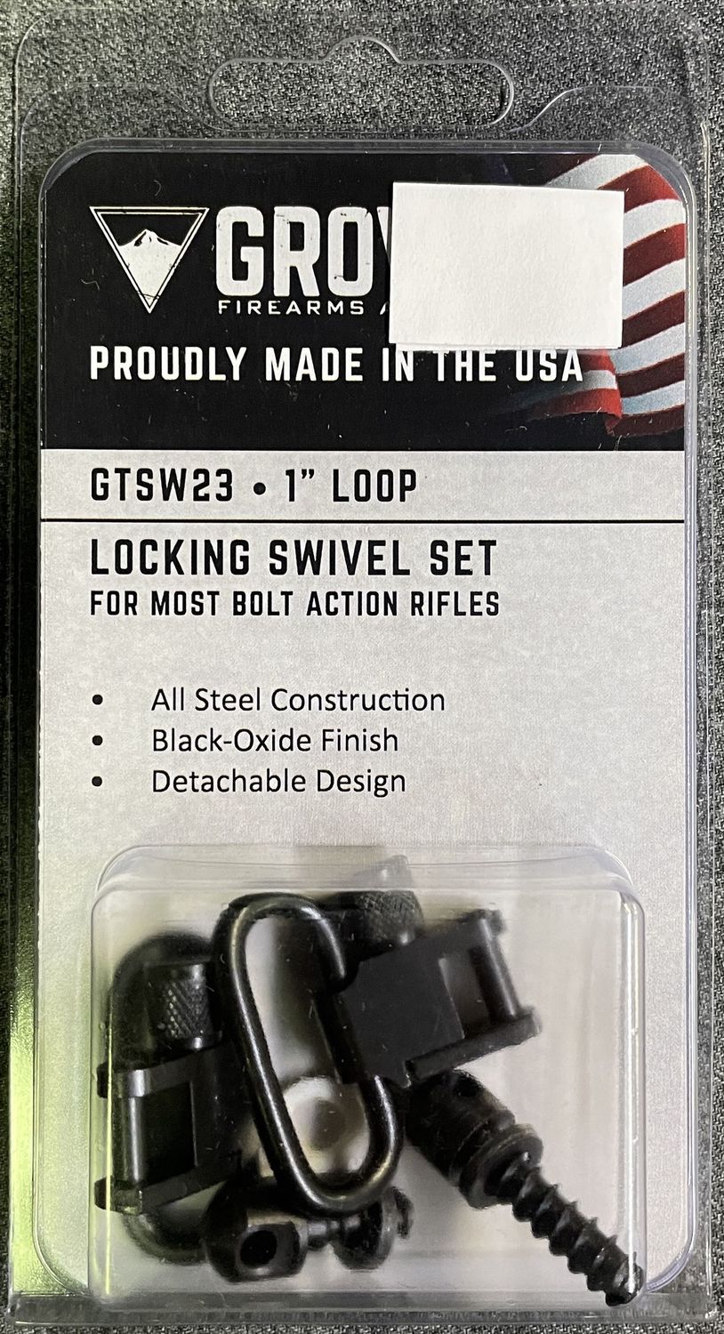 Grov Tec 1&quot; Locking Swivel Set Fits Most Bolt Action Rifles