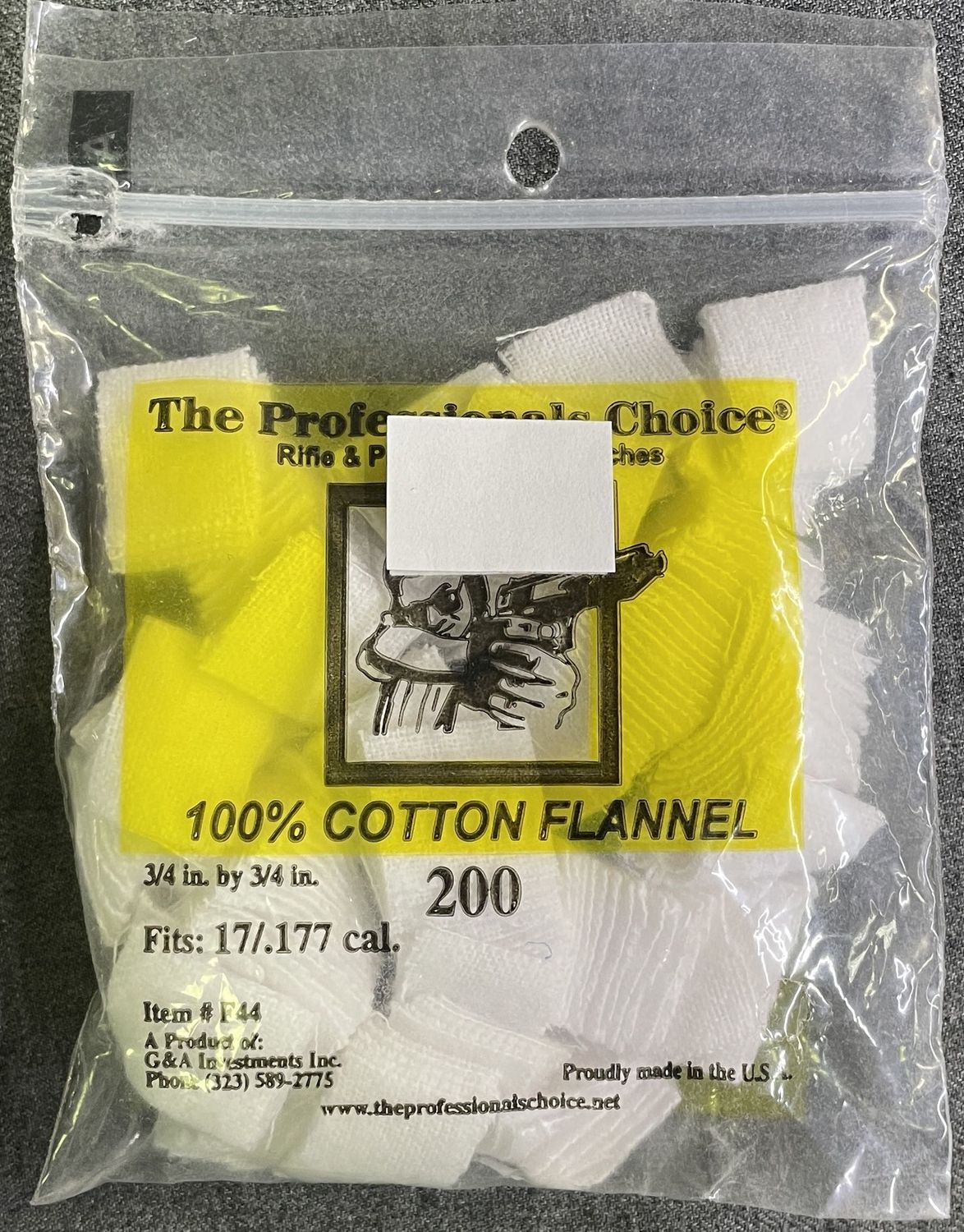 The choice .177 cal. Cleaning Patches