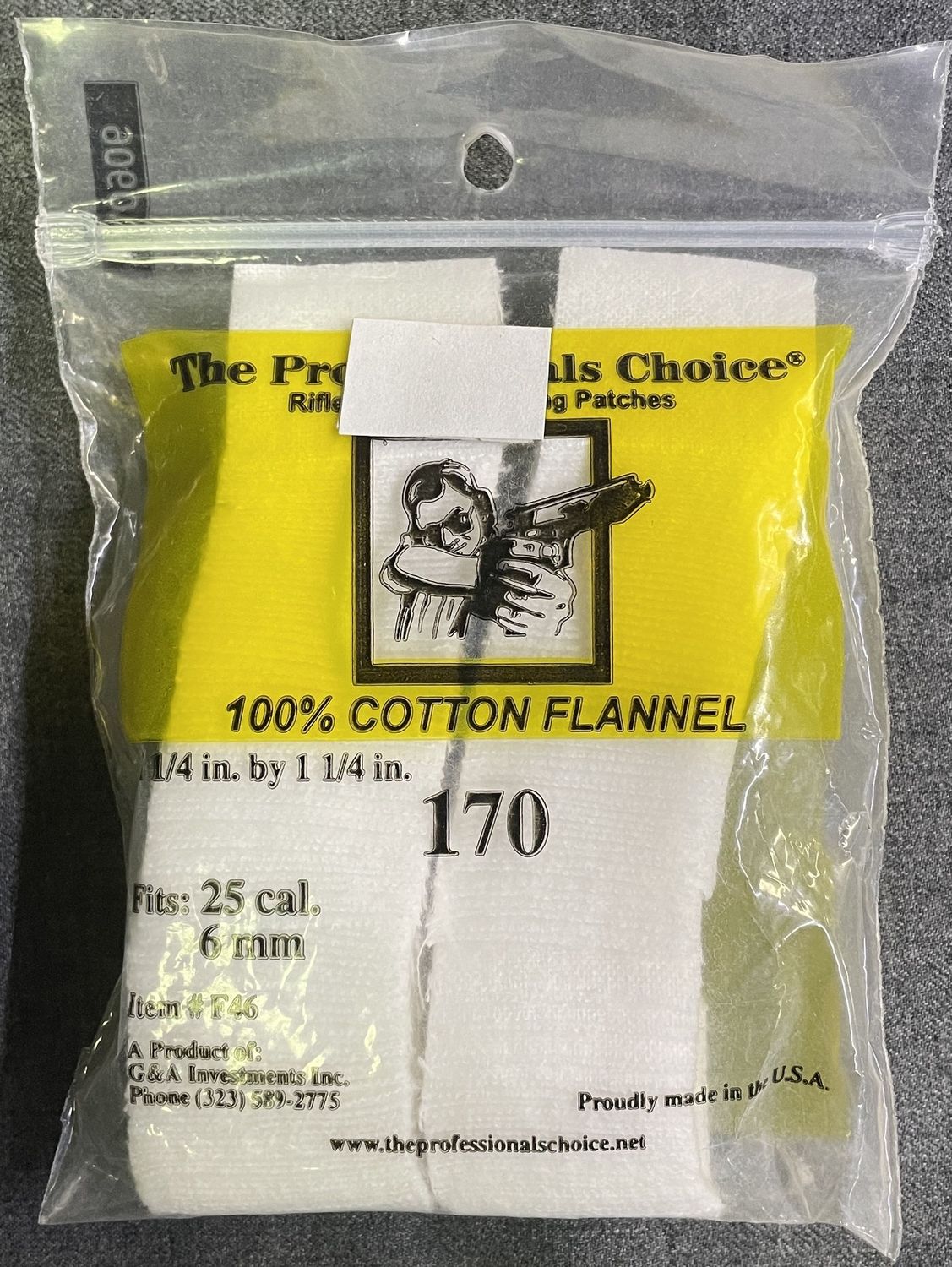 The Choice 25 Cal./6mm Gun Cleaning Patches 170 ct