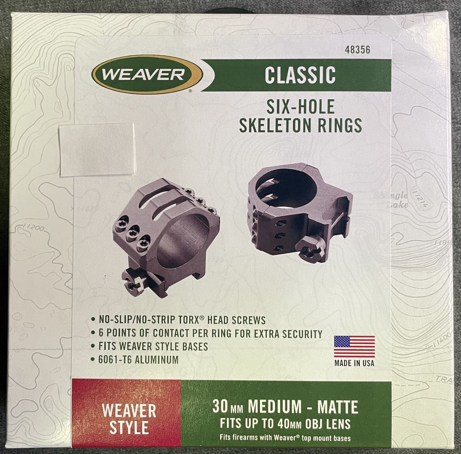 Weaver Classic 6 Hole Skeleton Rings 30mm Medium